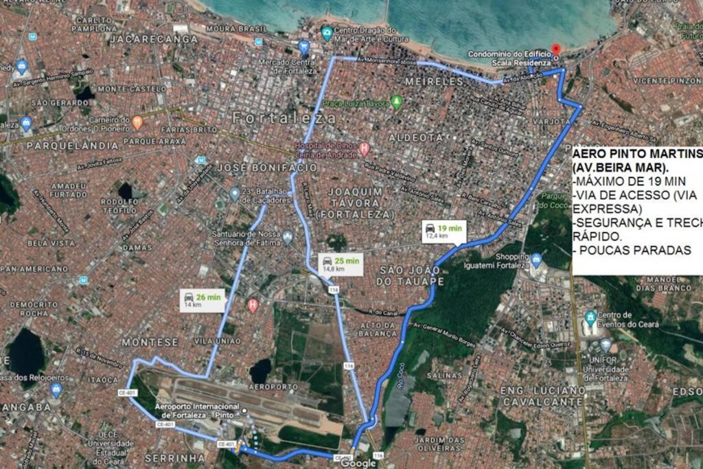 13 Flat Beira Mar Com Energia, Vaga, 3 Camas, Wi-Fi E Ar Appartement Fortaleza  Buitenkant foto
